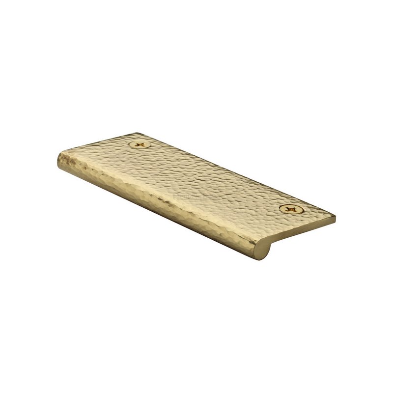 Edge Pull Cabinet Handle Hammered Design - 38mm Width - HAMEP100 38-PB