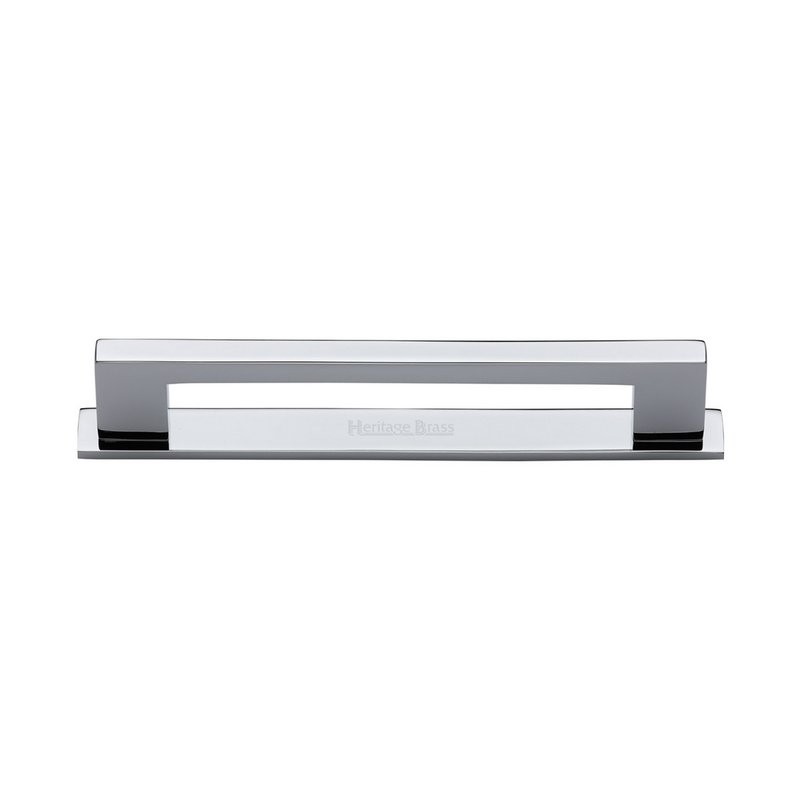 Metro Cabinet Pull Handle with Plate - PL0337 128-PC