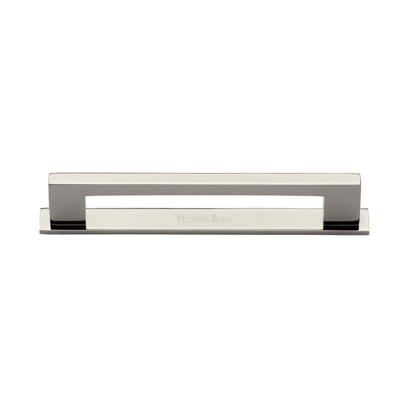 Metro Cabinet Pull Handle with Plate - PL0337 128-PNF