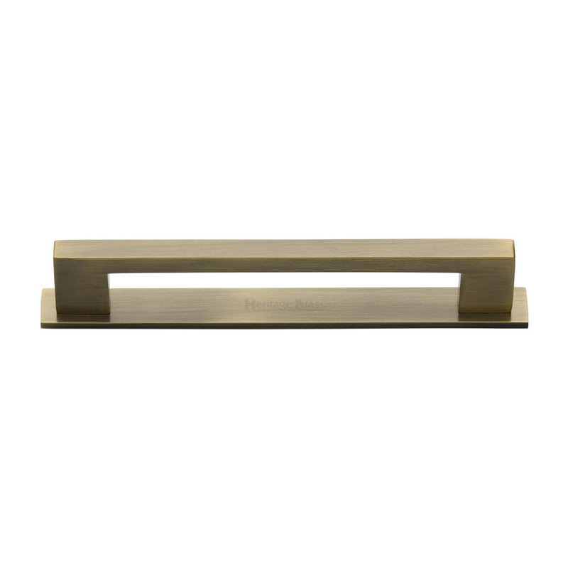 Metro Cabinet Pull Handle with Plate - PL0337 160-AT