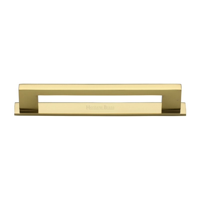 Metro Cabinet Pull Handle with Plate - PL0337 160-PB