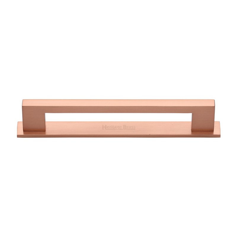 Metro Cabinet Pull Handle with Plate - PL0337 160-SRG
