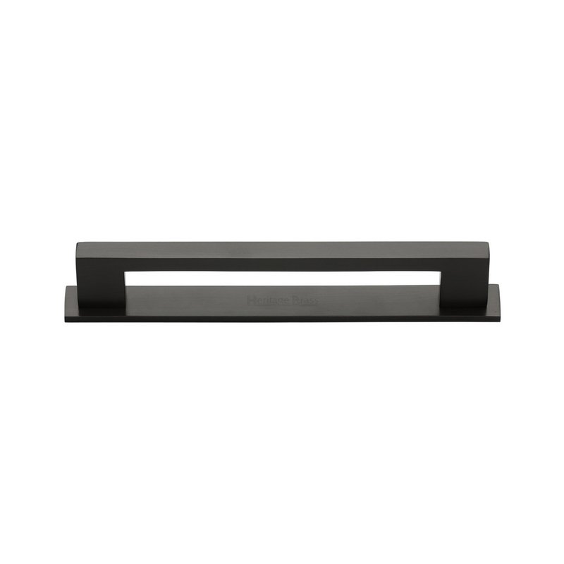 Metro Cabinet Pull Handle with Plate - PL0337 96-MB