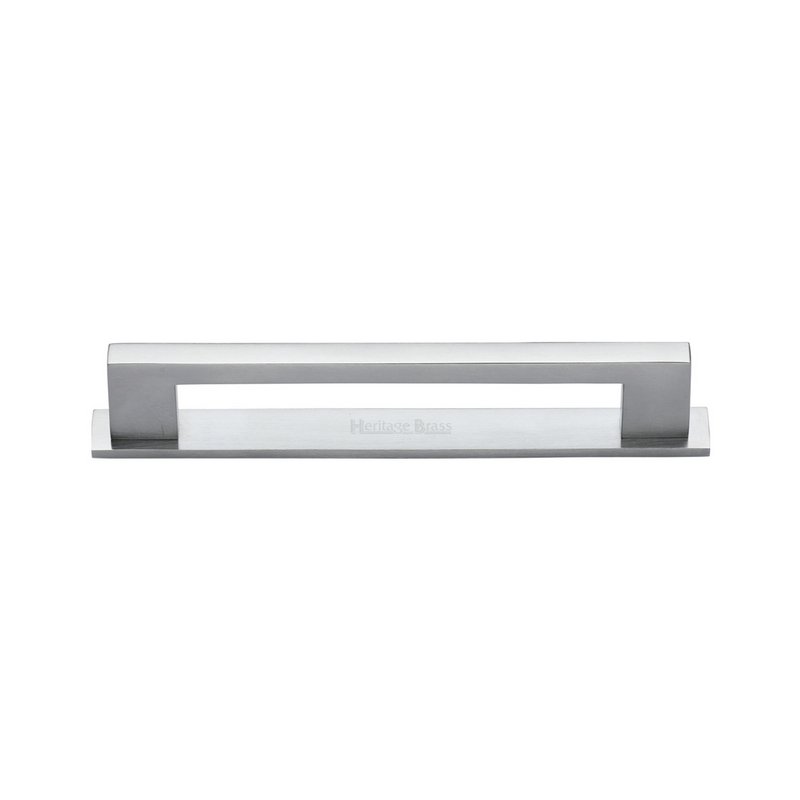 Metro Cabinet Pull Handle with Plate - PL0337 96-SC