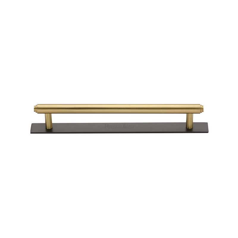 Step Cabinet Pull Handle with Plate - PL4410 128-BSB