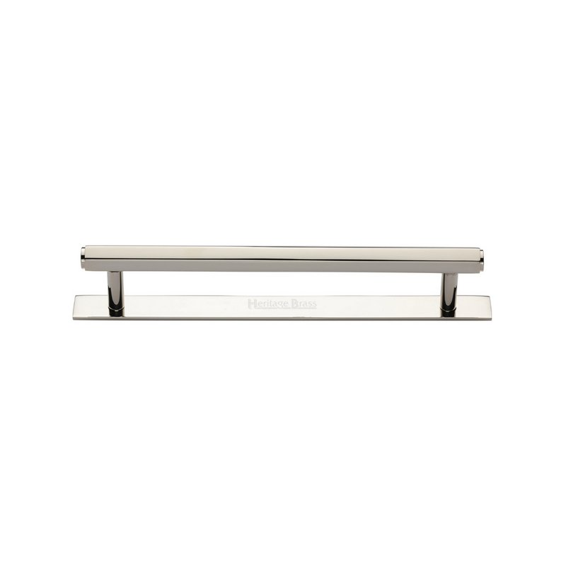 Hexagonal Cabinet Pull Handle with Plate - PL4422 128-PNF