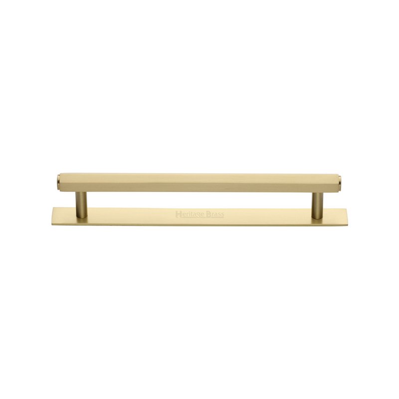 Hexagonal Cabinet Pull Handle with Plate - PL4422 128-SB