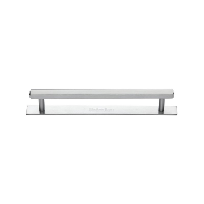 Hexagonal Cabinet Pull Handle with Plate - PL4422 128-SC