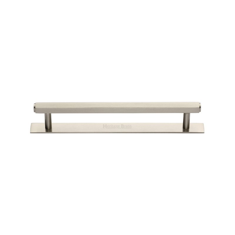Hexagonal Cabinet Pull Handle with Plate - PL4422 128-SN