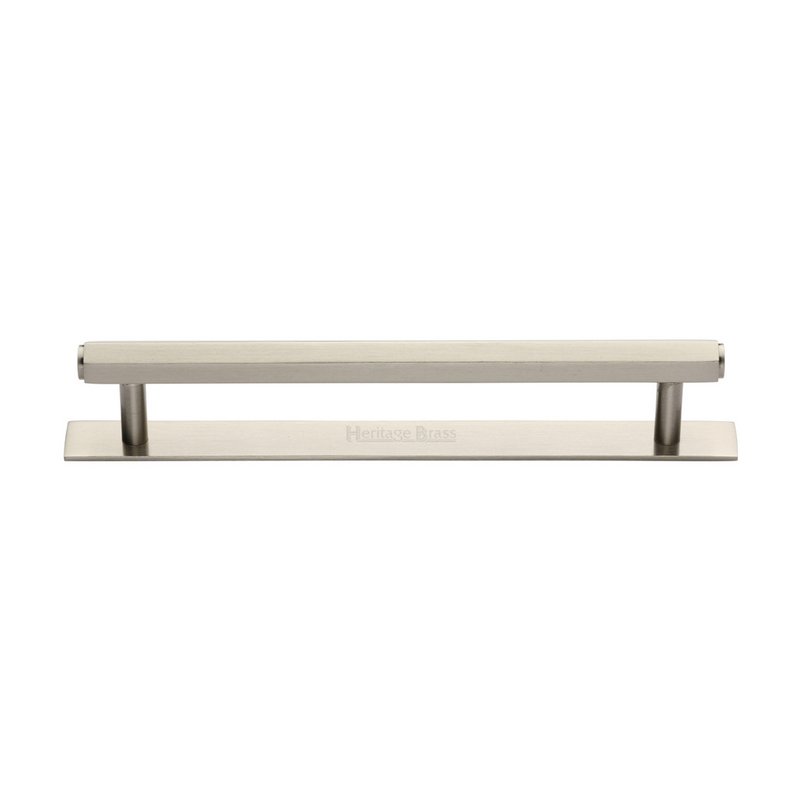 Hexagonal Cabinet Pull Handle with Plate - PL4422 160-SN