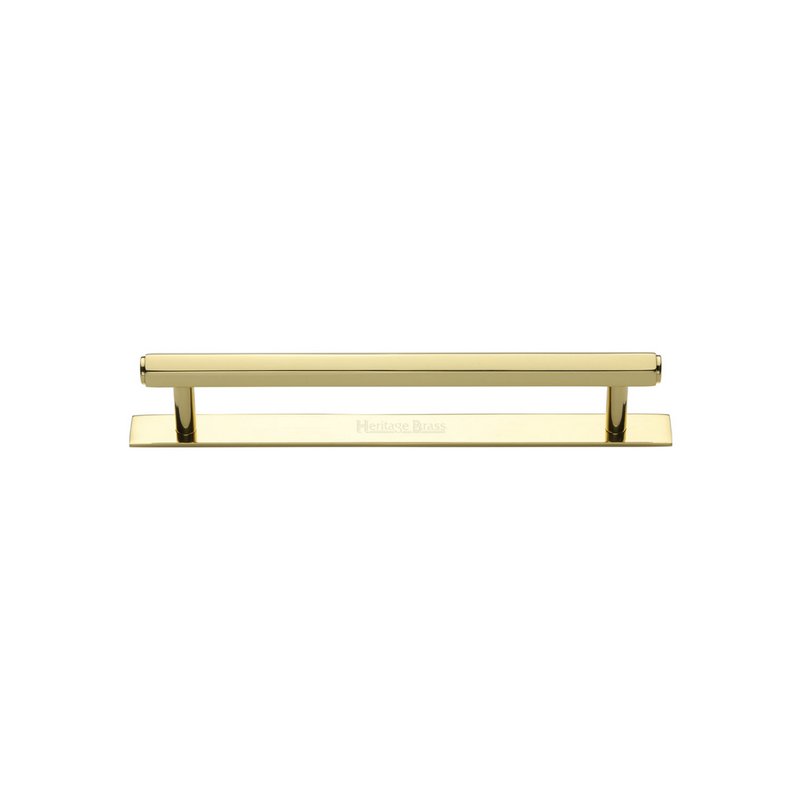 Hexagonal Cabinet Pull Handle with Plate - PL4422 96-PB