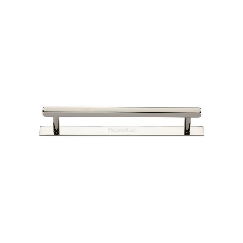 Hexagonal Cabinet Pull Handle with Plate - PL4422 96-PNF