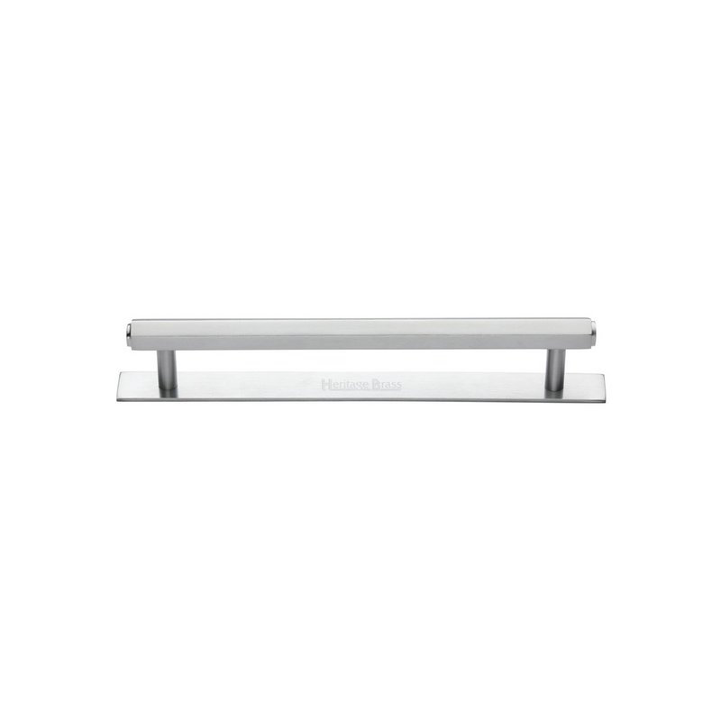 Hexagonal Cabinet Pull Handle with Plate - PL4422 96-SC