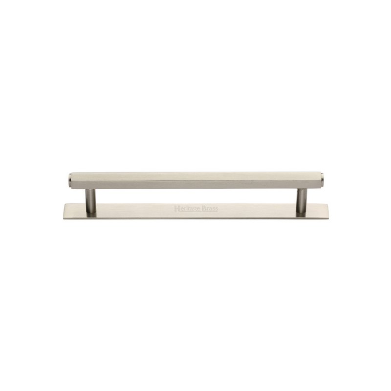 Hexagonal Cabinet Pull Handle with Plate - PL4422 96-SN