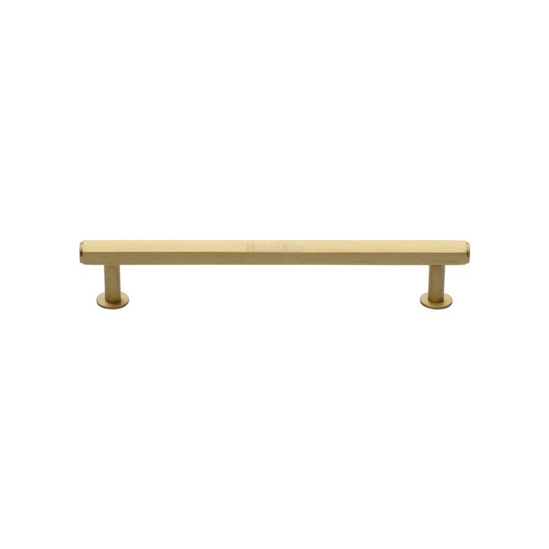 Hexagon Cabinet Pull Handle with Rose - V4423 128-SB