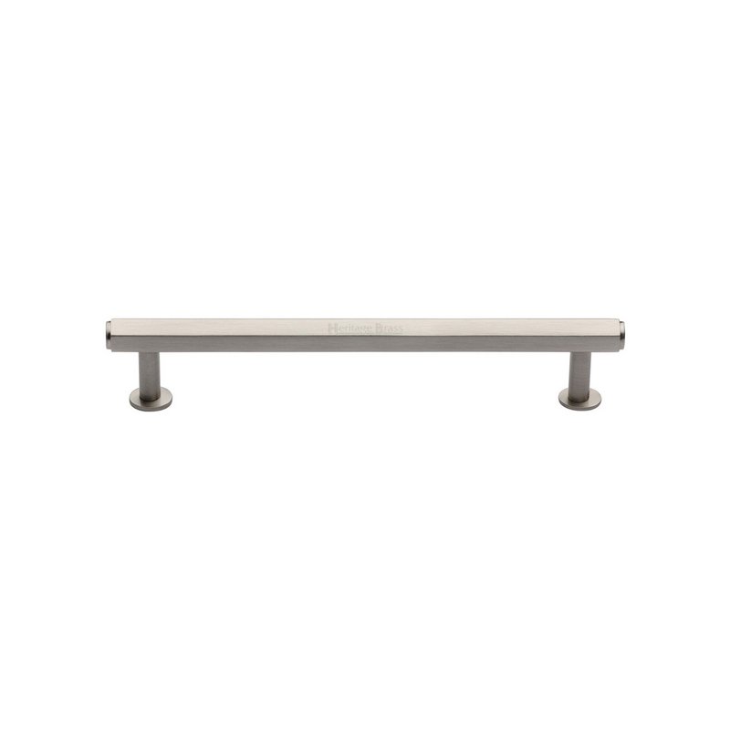 Hexagon Cabinet Pull Handle with Rose - V4423 128-SN
