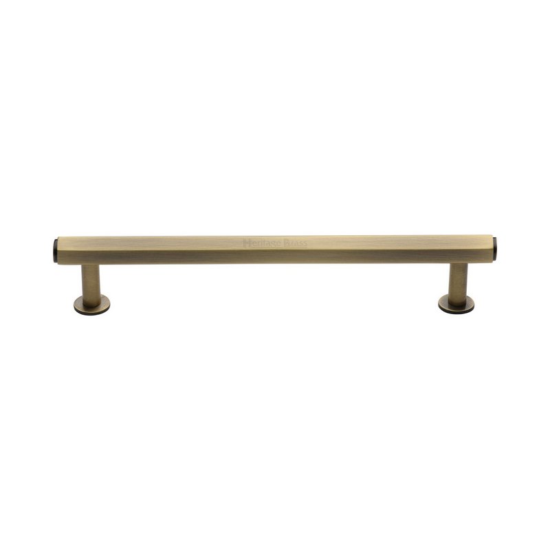 Hexagon Cabinet Pull Handle with Rose - V4423 160-AT