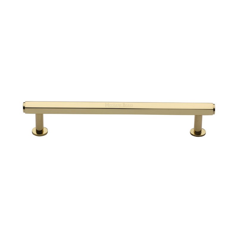 Hexagon Cabinet Pull Handle with Rose - V4423 160-PB