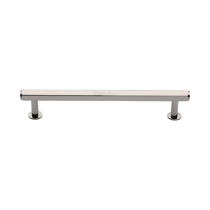 Hexagon Cabinet Pull Handle with Rose - V4423 160-PNF