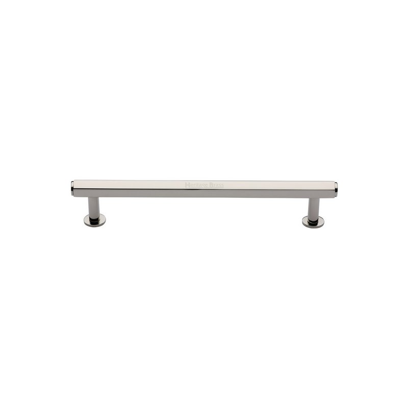 Hexagon Cabinet Pull Handle with Rose - V4423 96-PNF