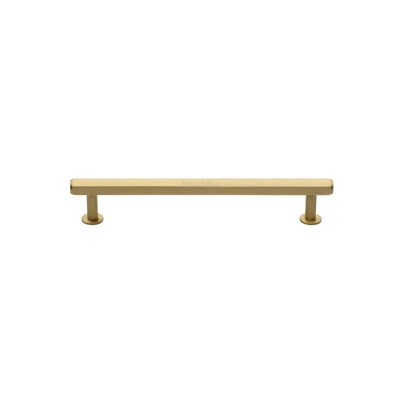 Hexagon Cabinet Pull Handle with Rose - V4423 96-SB