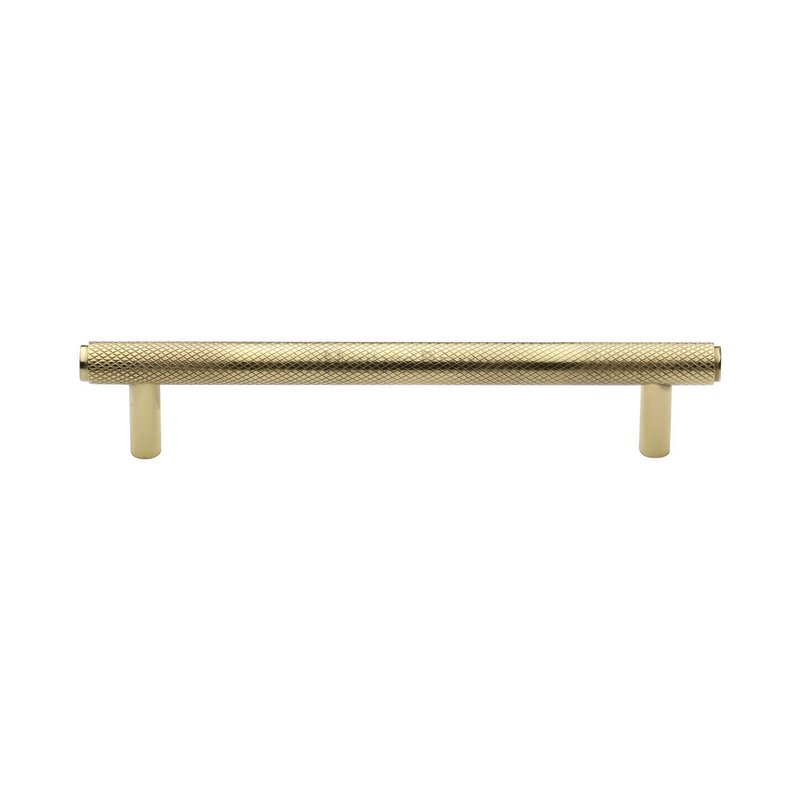Knurled Cabinet Pull Handle - V4458 128-PB