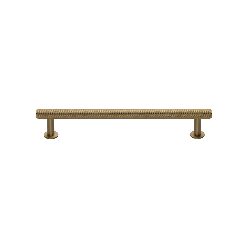 Knurled Cabinet Pull Handle with Rose - V4459 128-SB