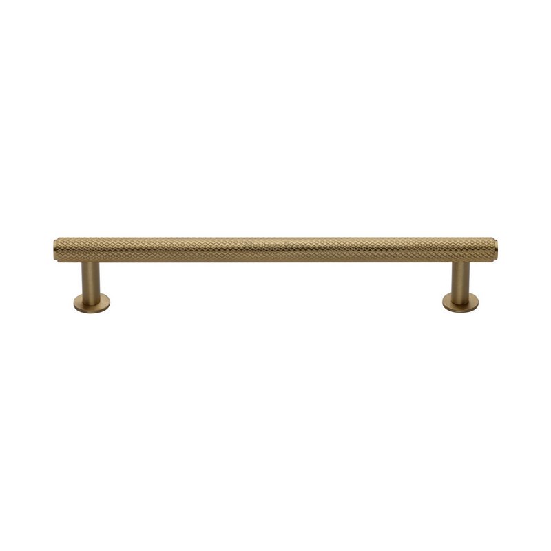 Knurled Cabinet Pull Handle with Rose - V4459 160-SB