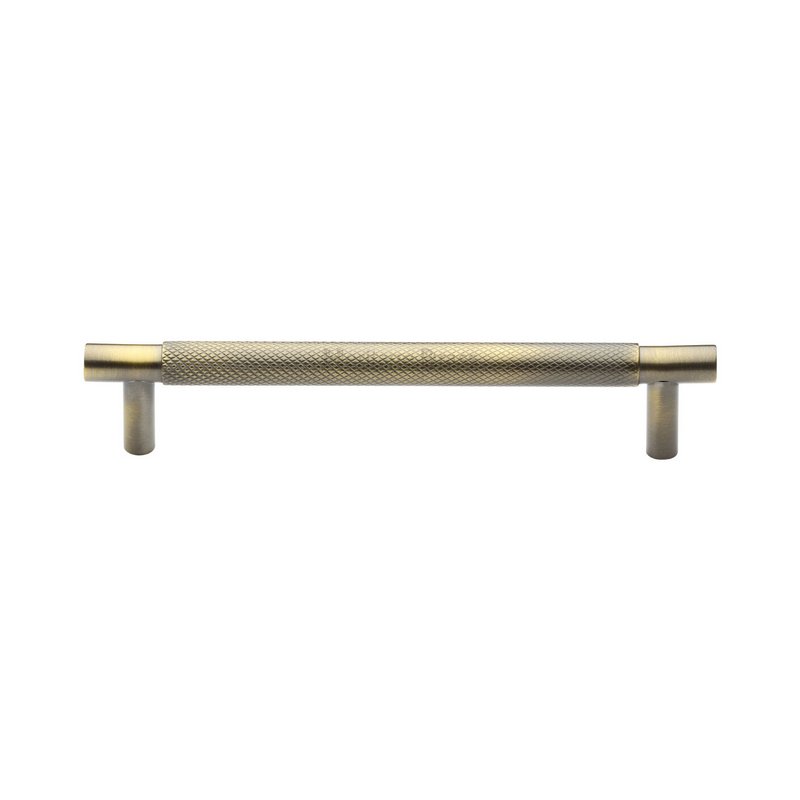 Partial Knurled Cabinet Pull Handle - V4461 128-AT