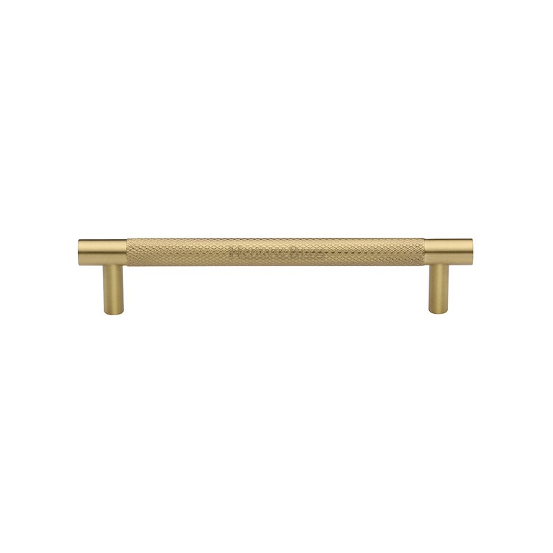 Partial Knurled Cabinet Pull Handle - V4461 128-SB