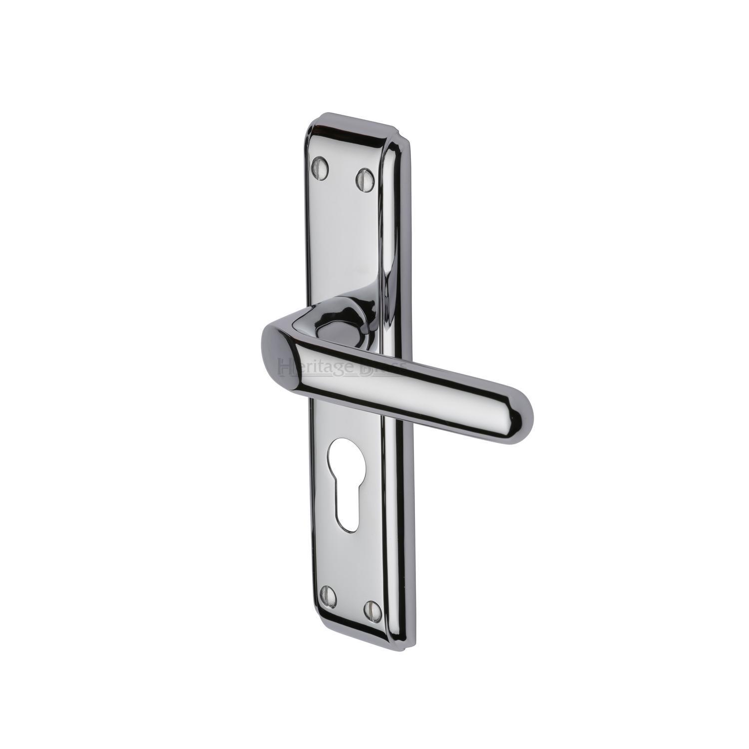 Deco Door Handle on Plate - DEC3048-PC