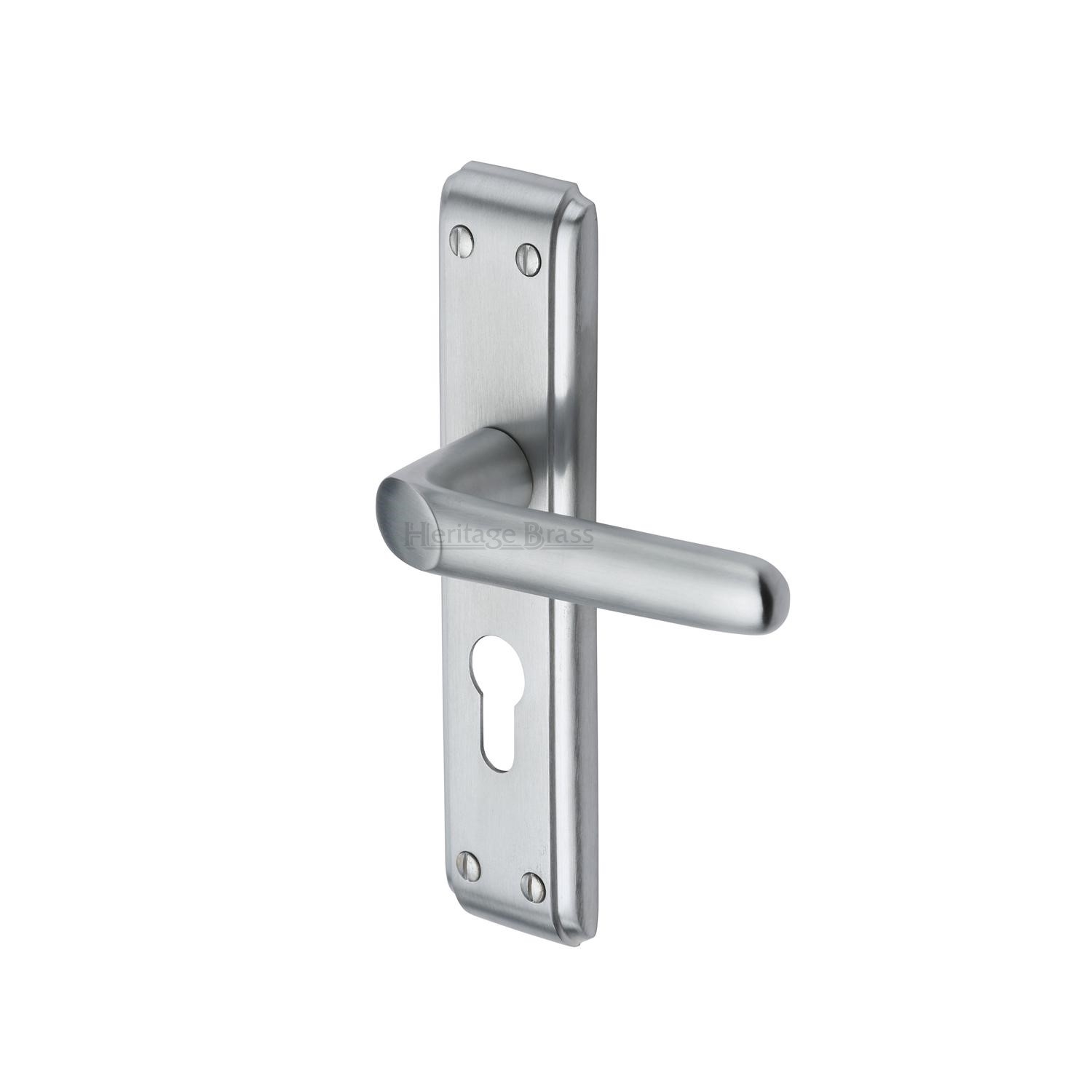 Deco Door Handle on Plate - DEC3048-SC