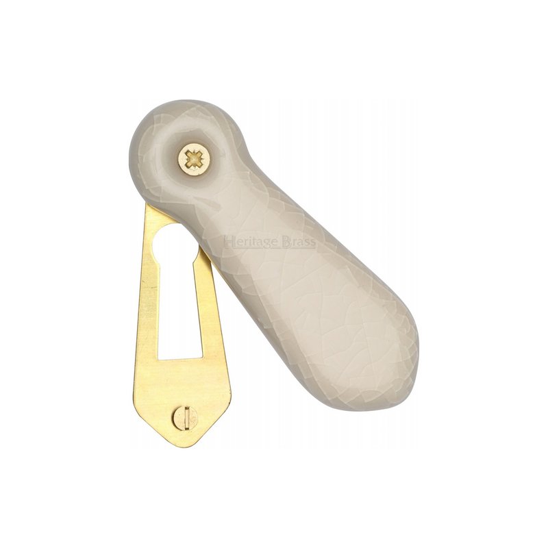 Covered Escutcheon Cream Crackle - 8030