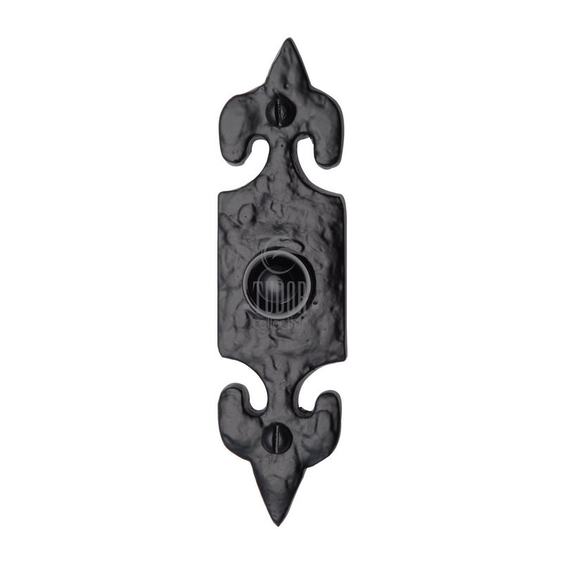 Tudor Bell Push Black Iron - TC345