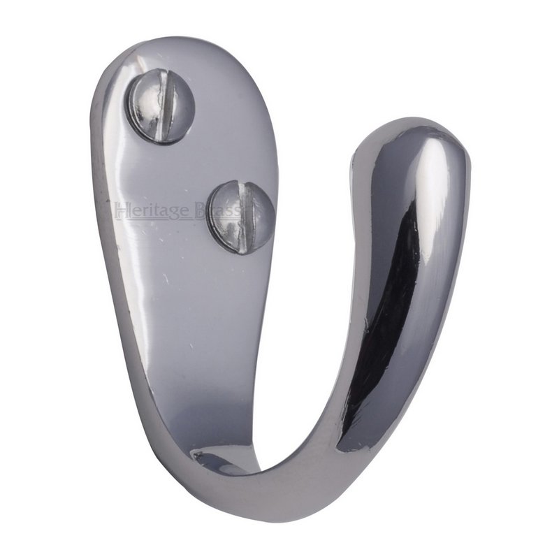 Curved Single Robe Hook - V1040-PC