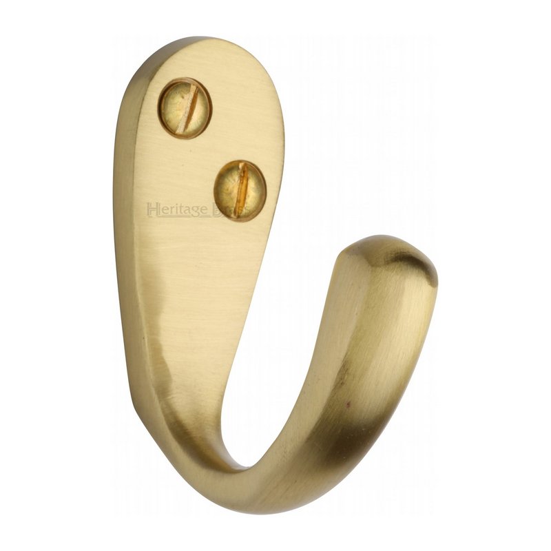 Curved Single Robe Hook - V1040-SB