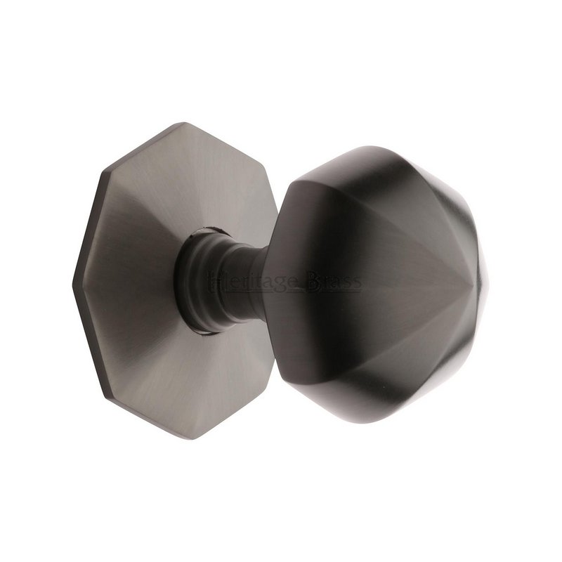Octagon Center Door Knob - V880-MB