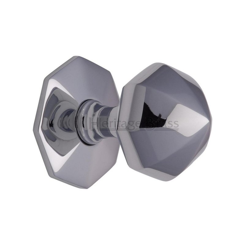Octagon Center Door Knob - V880-PC