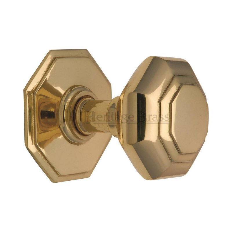 3  Octagon Center Door Knob - V890-PB