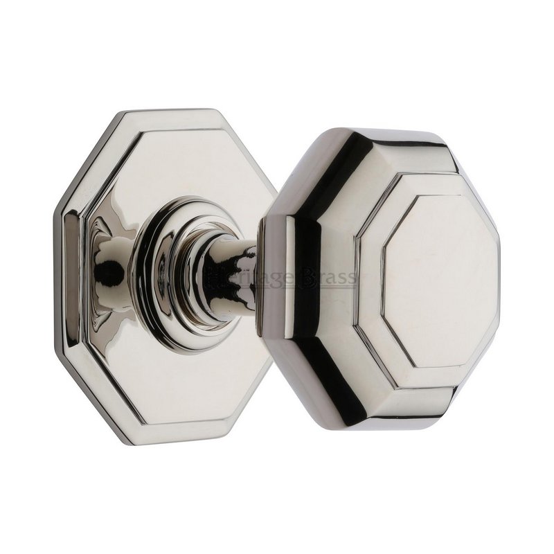 3  Octagon Center Door Knob - V890-PNF