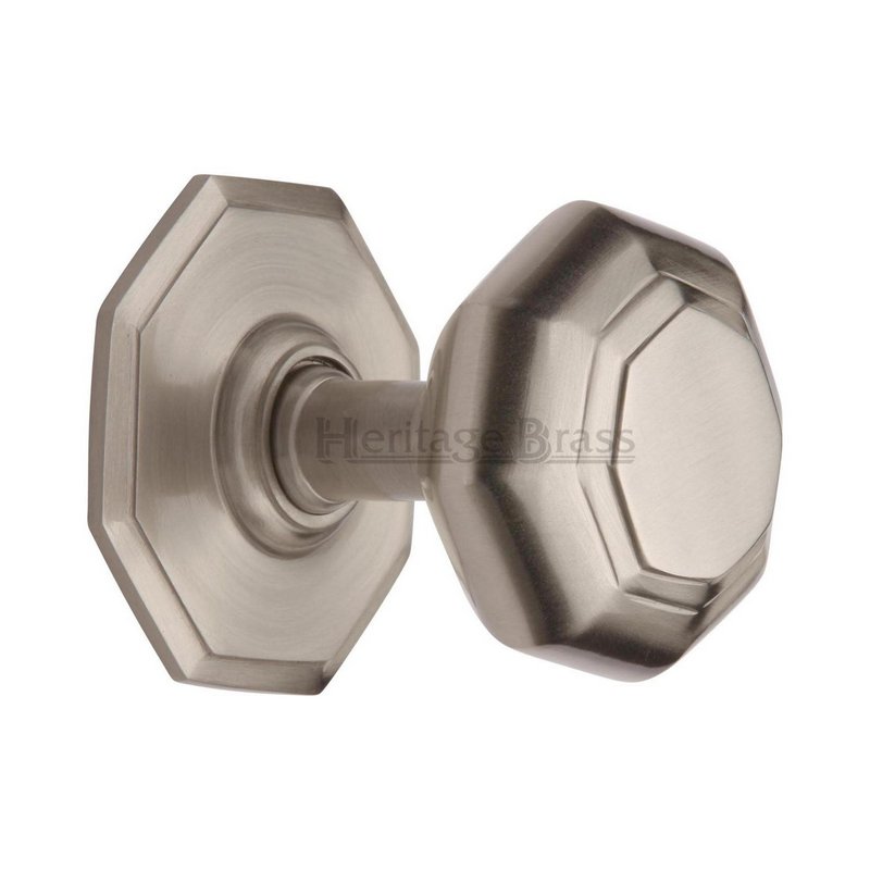 3  Octagon Center Door Knob - V890-SN