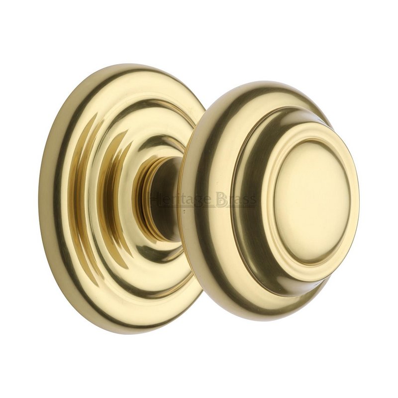 Stepped Round Centre Door Knob - V905-PB
