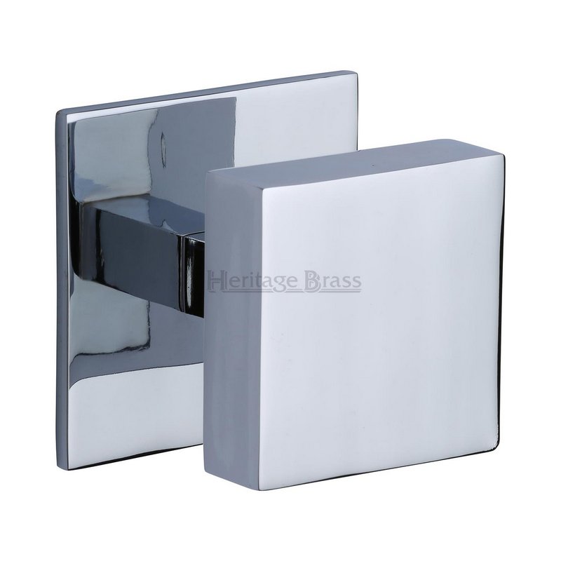 Square Centre Door Knob - V908-PC