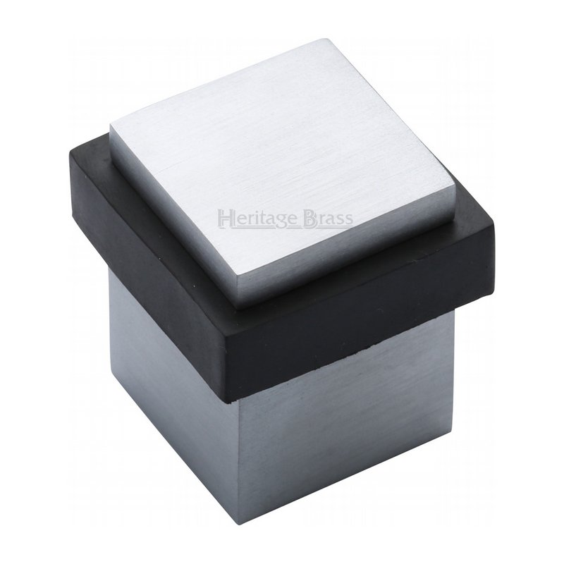 Square Floor Mounted Door Stop - V1089 - V1089-SC