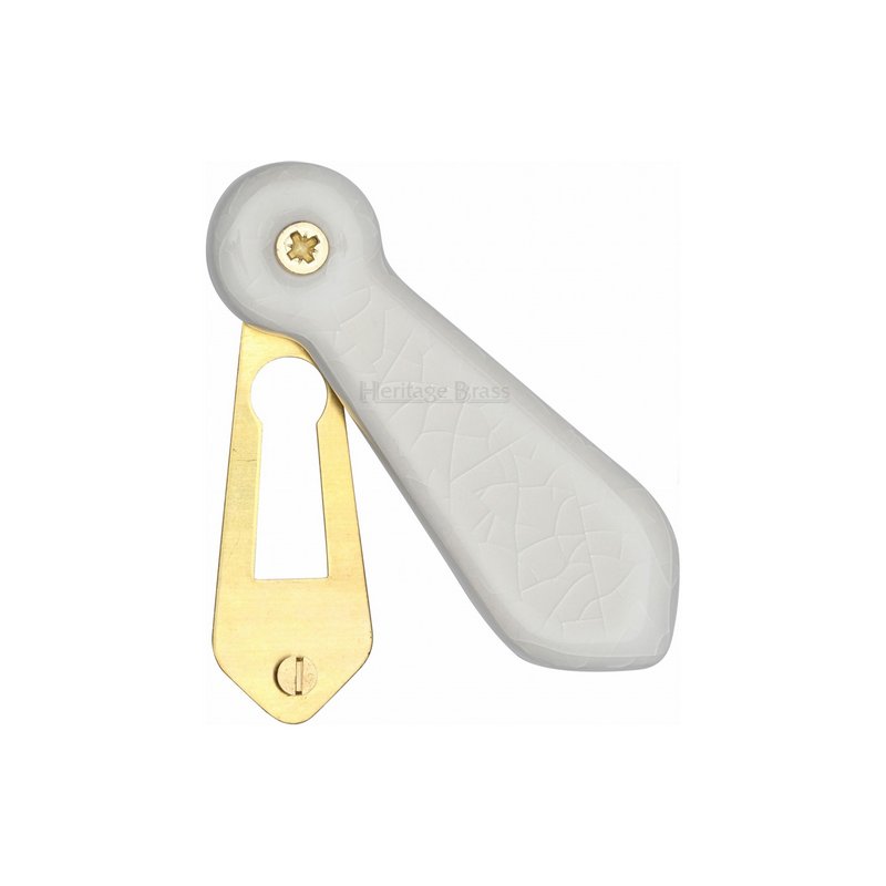 Covered Escutcheon White Crackle - 7030