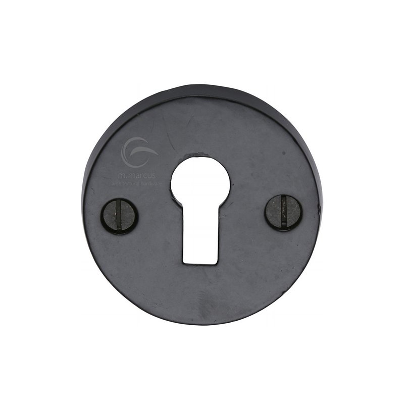 Standard Key Escutcheon Round Black Iron - FB553