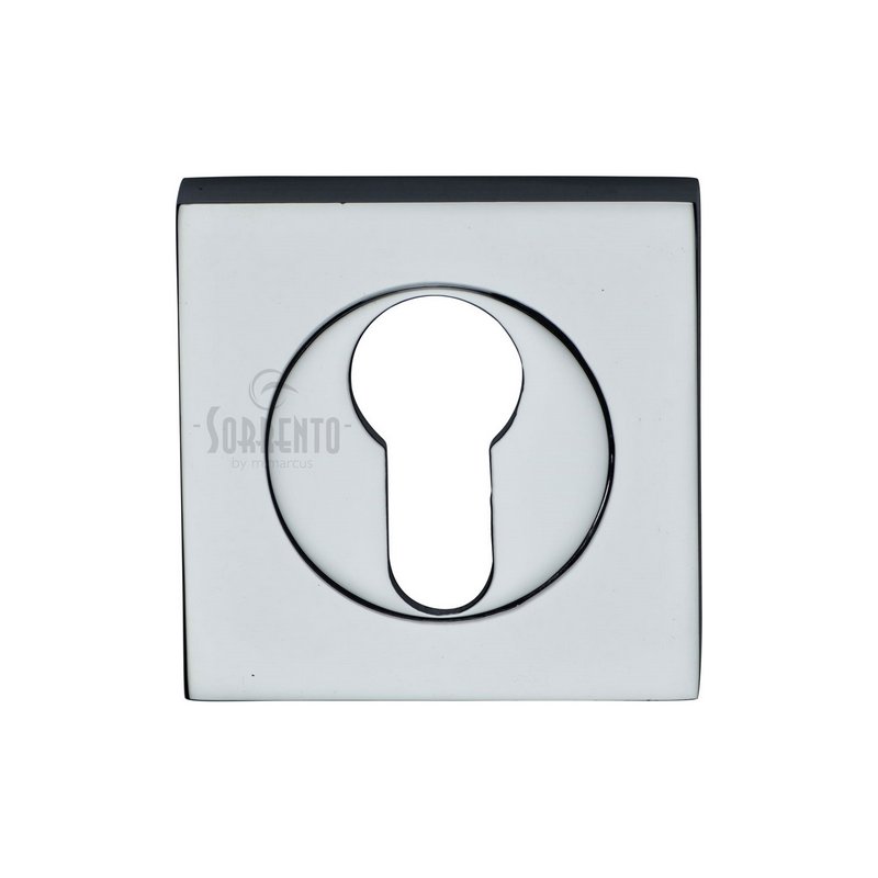 Sorrento Euro Profile Cylinder Escutcheon Square - SC-SQ0192-PC