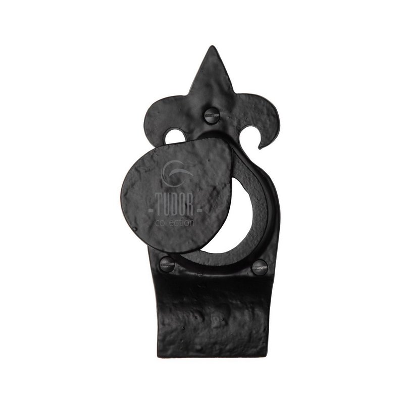 Tudor Cylinder Pull with cover Black Iron - TC540