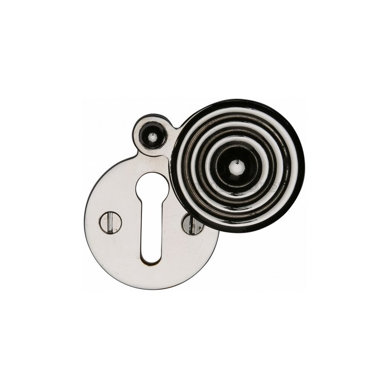 Standard Covered Key Escutcheon Reeded - V972 - V972-PNF