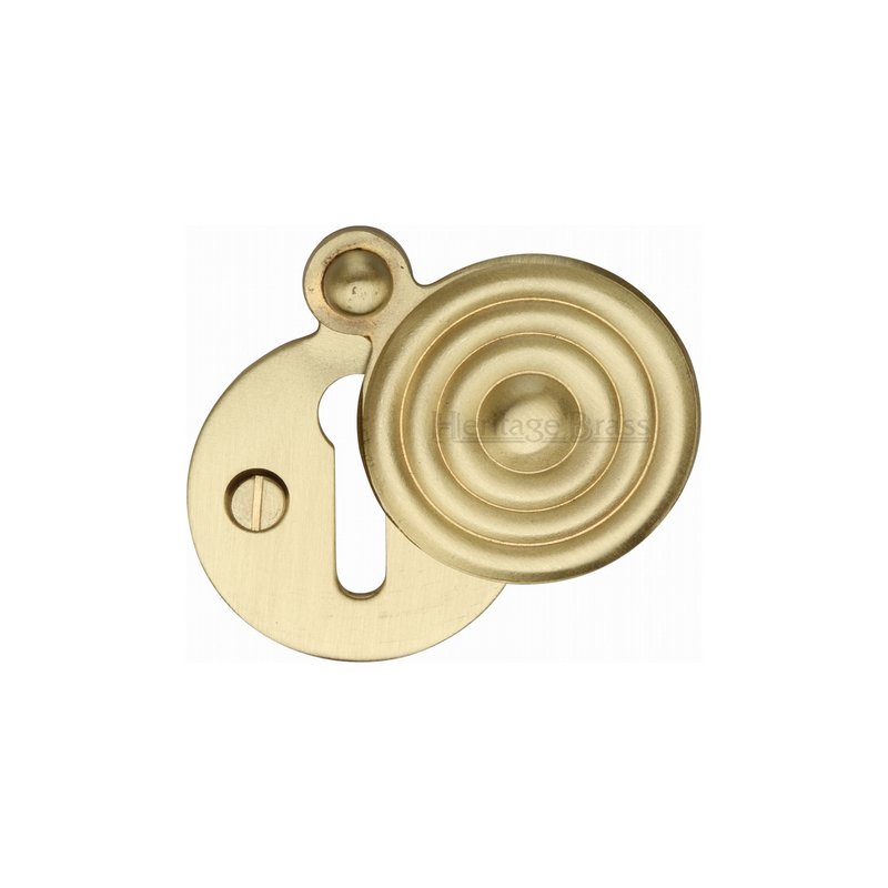 Standard Covered Key Escutcheon Reeded - V972 - V972-SB